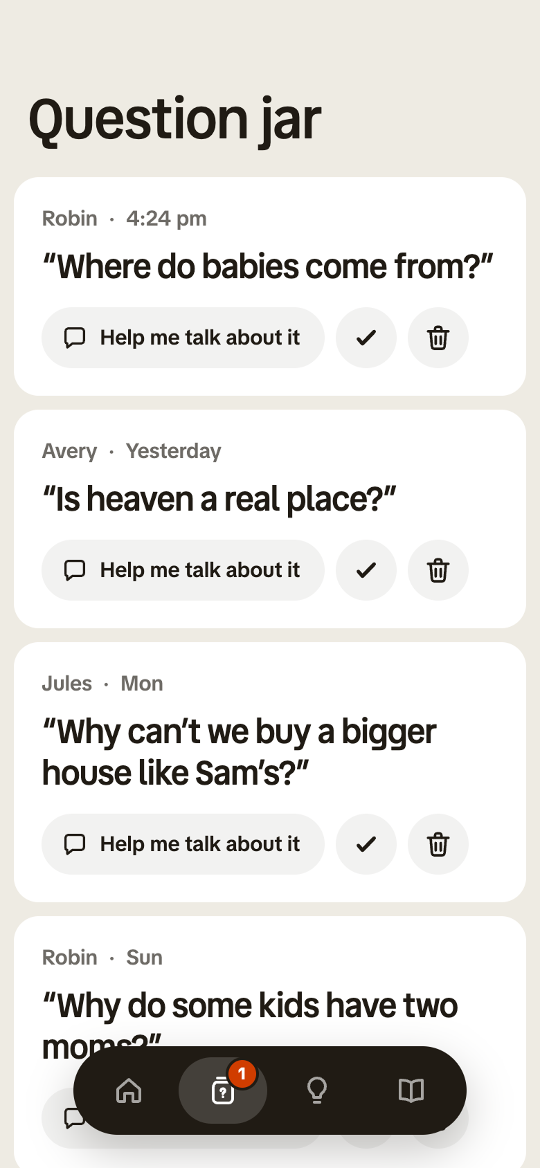 Question jar